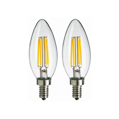 Low Voltage 12V E14 Led Candle Filament Bulb C35 4W Warm Light 2700k Antique Bulb DC12V 2-Pack