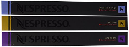 Nespresso Capsules decaffeinato Mix Vivalto Lungo, Arpeggio, Volluto,30 Capsules - ''NOT compatible with Vertuoline''
