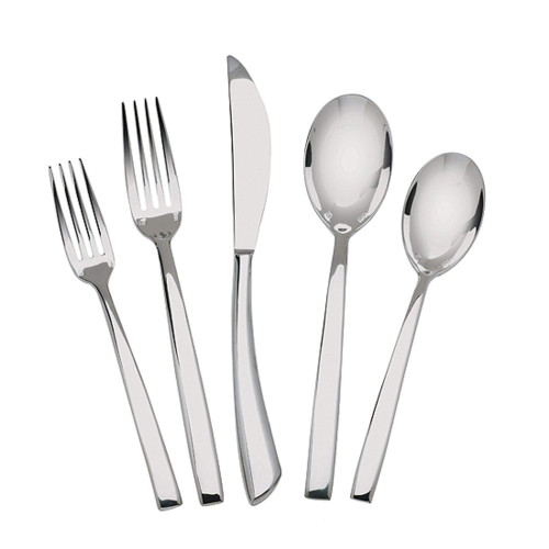 Mikasa Kya 5-Piece 18/10 Stainless Steel Flatware Set, Service for 1, Silver