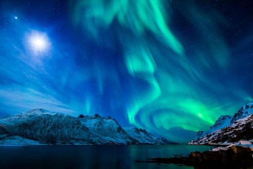 Art Print on Canvas Wall Decor Poster (Northern Lights Aurora Borealis) Size:16x24inch Art Print on Canvas Wall Decor Poster (Northern Lights Aurora Borealis) Size:16x24inch