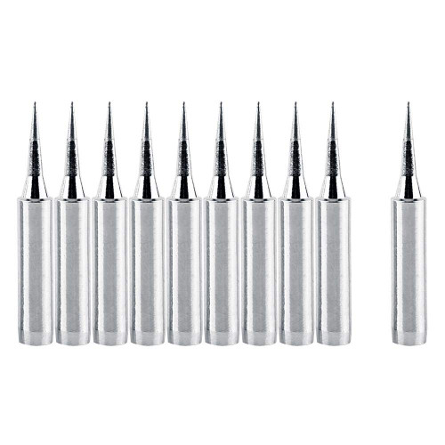 FTVOGUE 10Pcs 900M-T-I Electroplated -Free Copper Soldering Sharp Pointed End Replacement Solder Iron Tips Station Tool,Soldering Iron Tip Heating Core Soldering Iron Tip