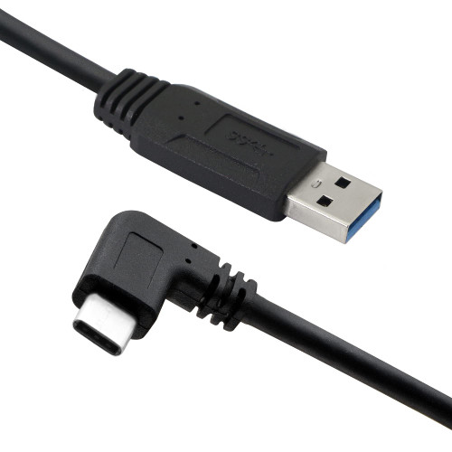 PNGKNYOCN 90 Degree USB Type C Short Cable USB 3.0 (Type-A) Male to USB Right Angle 3.0 (Type-C) Male Fast Charge and Data Sync Cable ?30cm?