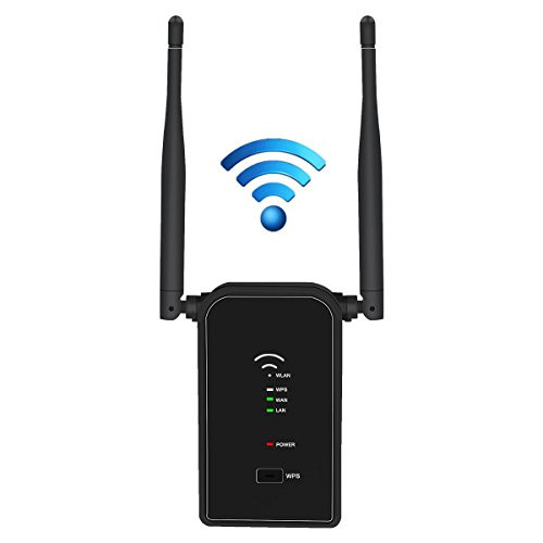 V-Best Mini N300 Mbps Wi-Fi Range Extender,Wireless Router/Repeater/AP/Wps Network Built-in Antenna Wifi Booster Signal with External Antennas. (Black)