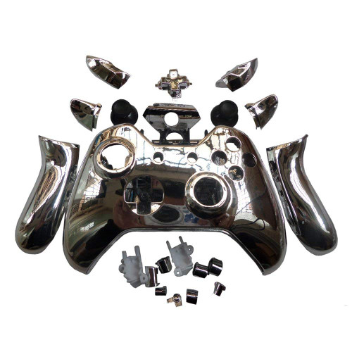 OSTENT Full Controller Shell Case Housing for Microsoft Xbox One Wireless Controller - Color Silver