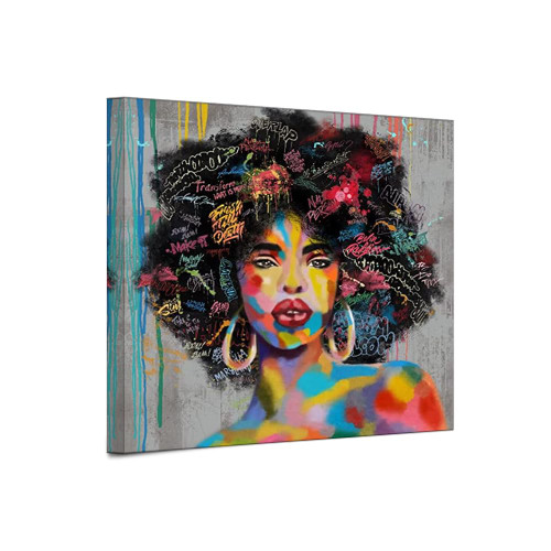 HONGYA ART DIY African American Wall Art Black Woman Beauty Painting Canvas Prints Living Room Bedroom Bathroom Frame decor Home Decoration Ready to Hang 12 * 12 M2 HONGYA ART DIY African American Wall Art Black Woman Beauty Painting Canvas Prints Living Room Bedroom Bathroom Frame decor Home Decoration Ready to Hang 12 * 12 M2