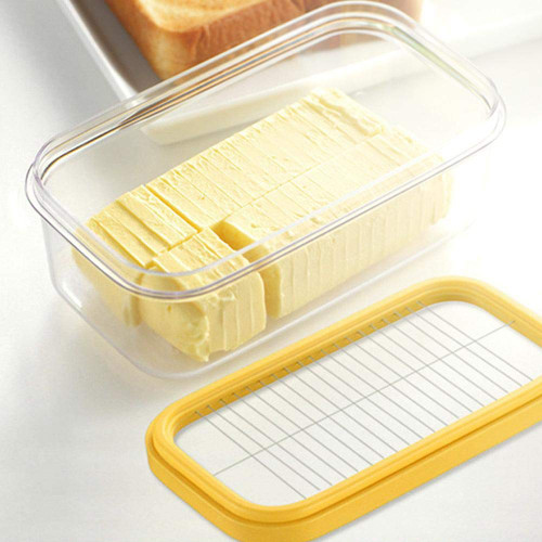 Butter Storage Box, Butter Box Cheese Container Keeper Butter Dish with Lid and Cutting Net Butter Storage Holder for Kitchen Restaurant Baking Food Storage Preservation Box, 6.7 x 3.9 x 2.8 in Butter Storage Box, Butter Box Cheese Container Keeper Butter Dish with Lid and Cutting Net Butter Storage Holder for Kitchen Restaurant Baking Food Storage Preservation Box, 6.7 x 3.9 x 2.8 in