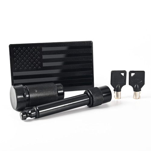 ikare American Flag Metal Trailer Hitch Cover for 2 inch Receivers?with 5/8-Inch Pin Diameter Trailer Hitch Lock ?