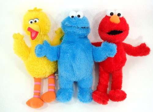 Sesame Street - Elmo and Friends 3 Piece 13" Plush Set - Includes Elmo, Cookie Monster and Big Bird