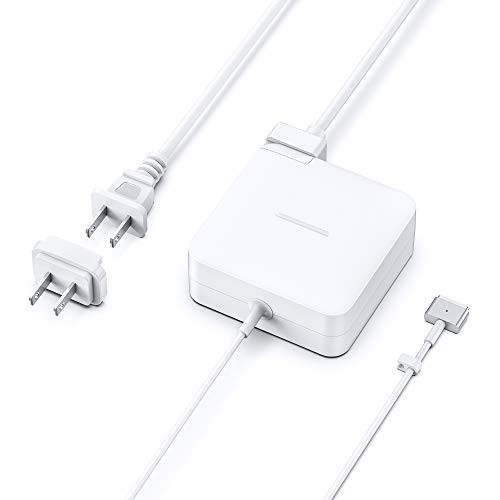 POWLAKEN Compatible MacBook Pro Charger 60W Mag Safe 2 T-Tip Power Adapter with 6FT AC Extension Cable, Charger Compatible with MacBook Air and for MacBooks 11" & 13"(2012 Late)
