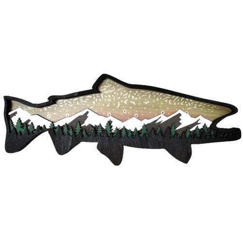 THINKELS-TECH Wooden Fish Wall Decor-Rustic Nautical Handcrafts Salmon/Shark Sculpture Beach Theme Home Decoration (Salmon) THINKELS-TECH Wooden Fish Wall Decor-Rustic Nautical Handcrafts Salmon/Shark Sculpture Beach Theme Home Decoration (Salmon)