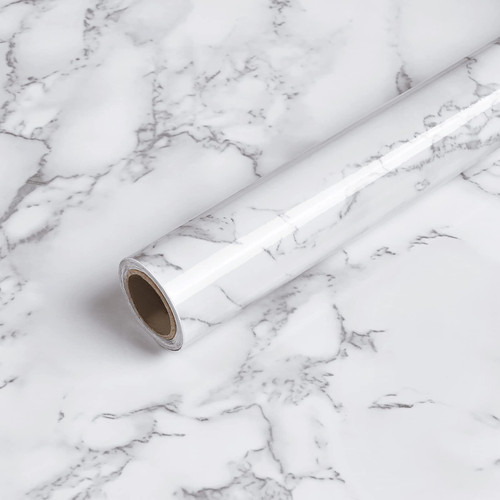 Caltero Marble Contact Paper 15.7" x 118" White Grey Marble Wallpaper Peel and Stick Glossy Marble Contact Paper Self Adhesive Contact Paper for Countertop Kitchen Cabinets Bathroom Caltero Marble Contact Paper 15.7" x 118" White Grey Marble Wallpaper Peel and Stick Glossy Marble Contact Paper Self Adhesive Contact Paper for Countertop Kitchen Cabinets Bathroom