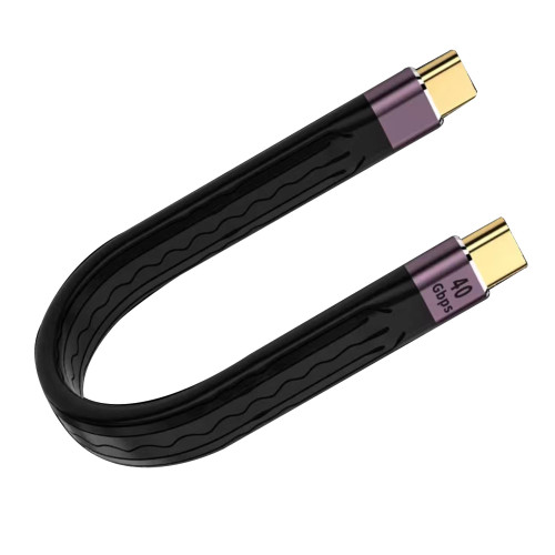 QIANRENON Short USB C 4.0 Cable 100W, 40Gbps USB Type C Male to Male Data Transfer PD Short Cable for Type C Device, 5.11 inch (Type C Male)