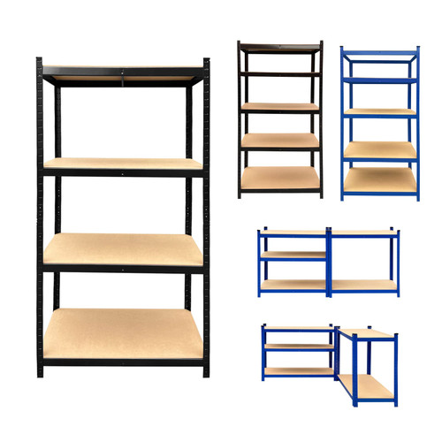 4 Tier Metal Shelves for Storage, Garage Shelving, Storage Shelves, Adjustable Heavy Duty Storage Rack, Kitchen Shelf, Garage Shelving for Shed, Workshop, Office, Warehouse, 175KG Capacity Per Shelf