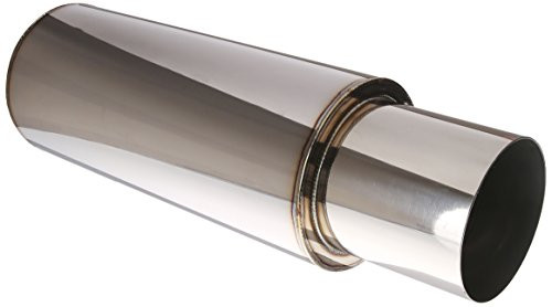 Spec-D Tuning MF-RS310 Universal 4" Tip Jdm N1 Style Muffler Hi Flow Titanium Steel