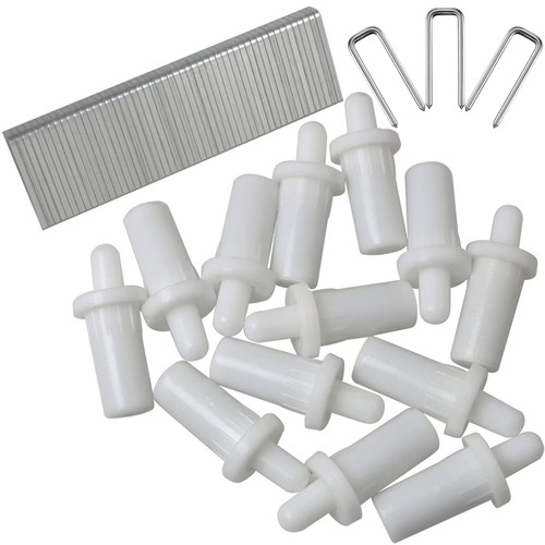 MEETOOT 100pcs Plantation Shutter Repair Tool Spring Loaded Shutter Pins and Tilt Rod Louvers Staples for Windows