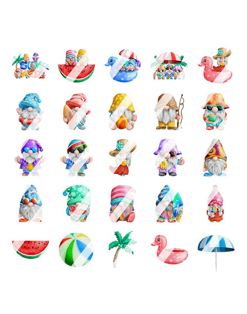 Summer Time Gnomes Nail Art Decals - Beach Nail Decals- Waterslide Nail Art Decals Summer Time Gnomes Nail Art Decals - Beach Nail Decals- Waterslide Nail Art Decals