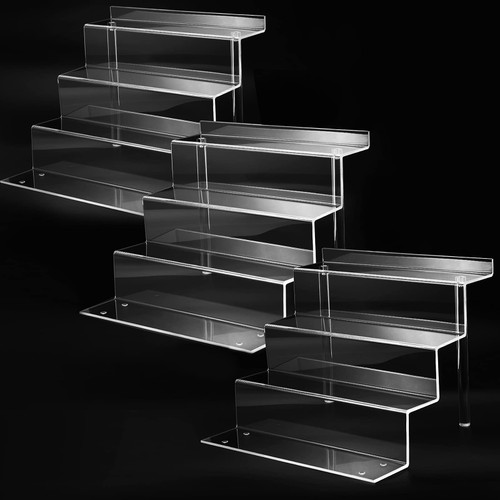 Clear Acrylic Display Riser for Funko POP, Perfume, Makeup Organizer and Pokemon Amiibo Action Figure Holder,12 in Cupcake Stand,Collectibles Display Stand 3 Pack Clear Acrylic Display Riser for Funko POP, Perfume, Makeup Organizer and Pokemon Amiibo Action Figure Holder,12 in Cupcake Stand,Collectibles Display Stand 3 Pack