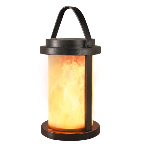 Solar Lanterns Outdoor Flickering Flame Solar Lights Outdoor Waterproof with Handle Portable Cordless Rechargeable Solar Lanterns Hanging for Outside, Camping, Patio, Tabletop Decorative