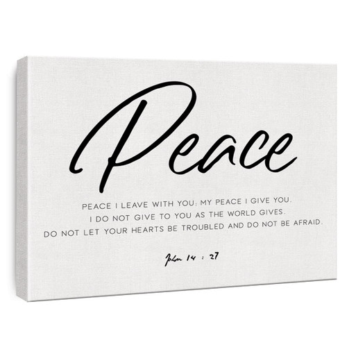 Bible Verse Canvas Wall Art John 14:27 Peace I leave with You Canvas Print Framed Scripture Painting Artwork Ready to Hang Christian Home Office Wall Decor 15x11.5 Inches Bible Verse Canvas Wall Art John 14:27 Peace I leave with You Canvas Print Framed Scripture Painting Artwork Ready to Hang Christian Home Office Wall Decor 15x11.5 Inches