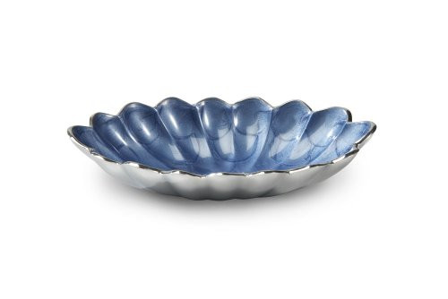 Julia Knight Peony Oval Bowl, 8-Inch, Azure, Blue