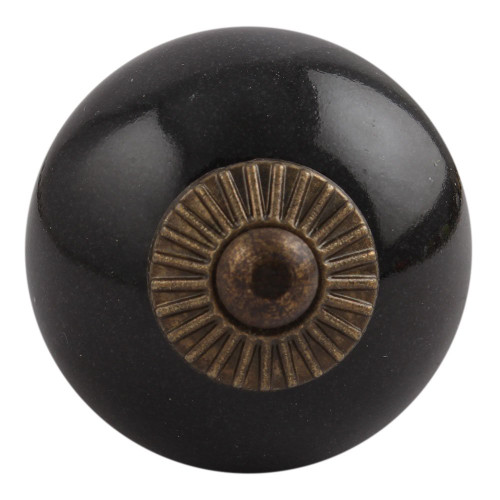Indian Shelf 2 Pieces Knobs for Cabinet | Solid Farmhouse Drawer Knobs | Dresser Knobs Kids Black | Knobs and Pulls Ceramic | Antique Cabinet Pulls | Kids Knobs