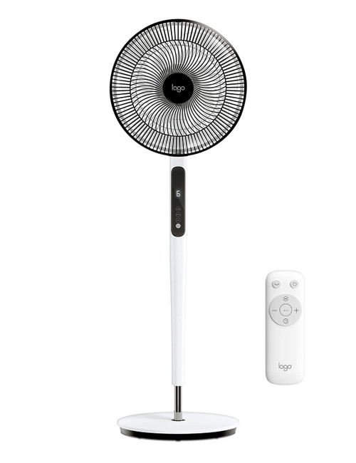 Lago 14-Inch Diameter 9-Speed Oscillating Floor Pedestal Fan with Electric Remote Control - 9 Wind Speeds, Tilt-Back Fan Head, Adjustable Oscillation, Quiet Cooling Fan