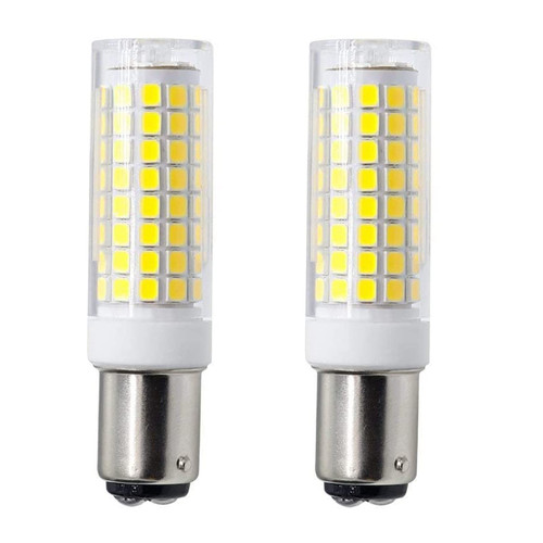 Ba15d LED Light Bulbs Dimmable Double Contact Bayonet Base, AC120V 7W Ba15d LED Bulb 75W JD Type T3/T4 Halogen Bulbs Equivalent Daylight White 6000K, Dimmable Sewing Machine Lamp
