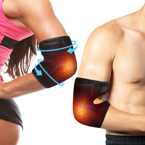 fawutii 5v USB Heated Elbow Brace With Heating Pad Arm Heat Pad Strap Heat Elbow Wrap For Elbow Tennis Tendonitis (1, Black Heated Elbow)