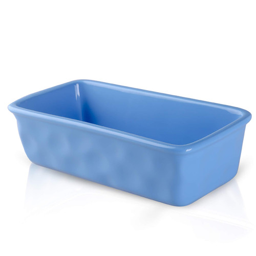 DUS Ceramic Bread Pan Loaf Pan 8.5 inch Toast Bread Baking Pans Baking Dish Nonstick Meatloaf Pan, Blue