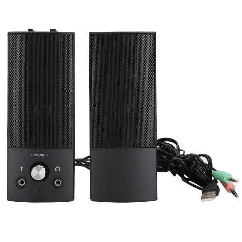 Hakeeta Wired Computer Audio, SADA V-117 Home Desktop Laptop Small Speaker, Stereo Effect Bass Surround.