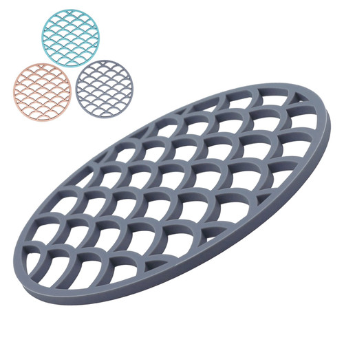 SDZONGES Silicone Trivet, 3PCS Trivets for Hot Dishes, Color 7" Trivets for Kitchen countertop, Silicone Pot Holders for Kitchen Heat Resistant