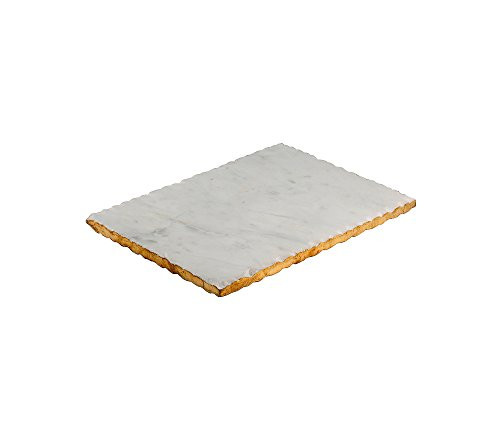 Thirstystone Old Hollywood Rectangular Serving Tray, One Size, White Marble