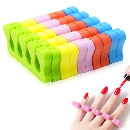 10pcs Toe Separators Finger Separators for Pedicure, Soft Sponge Toe Separator for Nail Polish, Toe Dividers Finger Dividers for Women Nail Art Pedicure Manicure Polishing Beauty Accessories