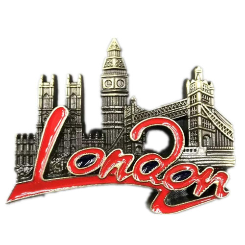 London England Fridge Magnet World City 3D Metal Strong Souvenir Tourist Gift Chinese Magnet Hand Made Craft Creative Home and Kitchen Decoration Magnetic Sticker (England)