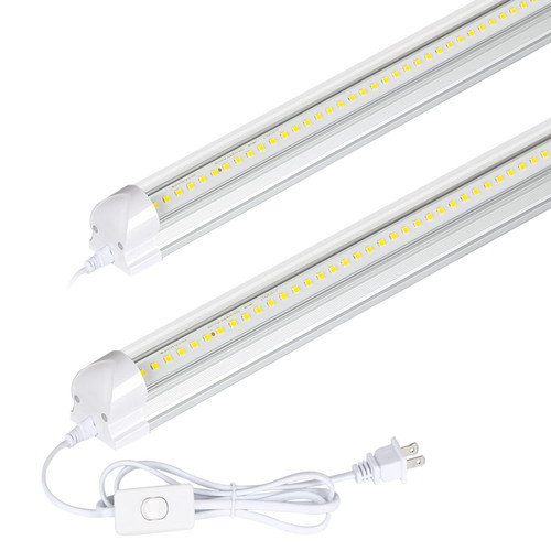 hykolity 30W 2FT LED Shop Light, 3500lm 6500K Super Bright White, Linkable Ceiling Light Fixture, V Shape Integrated T8 LED Tube Light with Built-in ON/Off Switch for Workbench, Cabinet, ETL, 2 Pack hykolity 30W 2FT LED Shop Light, 3500lm 6500K Super Bright White, Linkable Ceiling Light Fixture, V Shape Integrated T8 LED Tube Light with Built-in ON/Off Switch for Workbench, Cabinet, ETL, 2 Pack