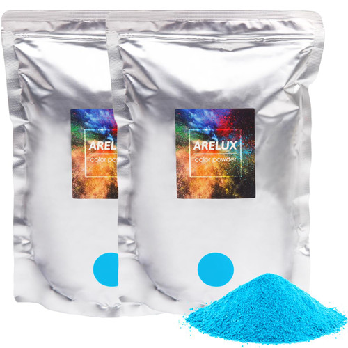 ARELUX Gender Reveal Color Powder -2 Blue Colors Chalk Powder for Color Run Photography,Boy or Girl Gender Reveal Car & Motorcycle Burnout,Photoshoot,Birthday Party,Holi Festival