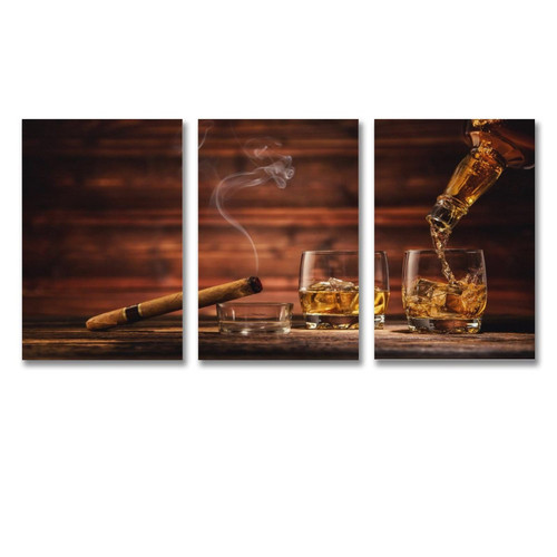 Rucatto Cigar Whiskey Canvas Print Wall Art Wine Still Life Kitchen Bar Poster Wall Art Paintings Canvas Wall Decor Home Decor Living Room Decor Aesthetic 20x30inch(50x75cm) Unframe-style Rucatto Cigar Whiskey Canvas Print Wall Art Wine Still Life Kitchen Bar Poster Wall Art Paintings Canvas Wall Decor Home Decor Living Room Decor Aesthetic 20x30inch(50x75cm) Unframe-style