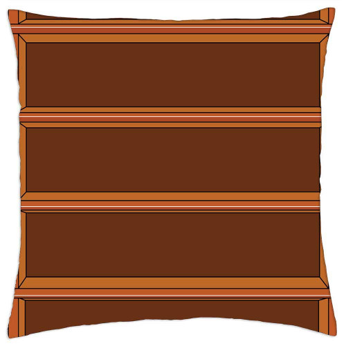 LESGAULEST Throw Pillow Cover (18x18 inch) - Bookshelf Empty Design Shelf Interior Blank Space