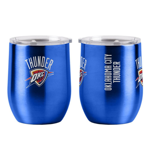 Boelter Brands NBA Oklahoma City Thunder Drink Tumbler Steel 16 Curved, Team Colors, One Size Boelter Brands NBA Oklahoma City Thunder Drink Tumbler Steel 16 Curved, Team Colors, One Size