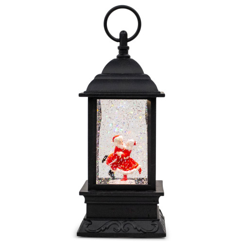 RAZ Imports 2021 Holiday Water Lanterns 9.5" Dancing Mr. and Mrs. Claus Musical Lighted Water Lantern