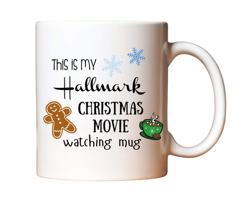 BALOR This is My Hallmark Christmas Movie Watching Mug- Funny Coffee Mug Gift for Friend, Family or coworker (White, 11oz)