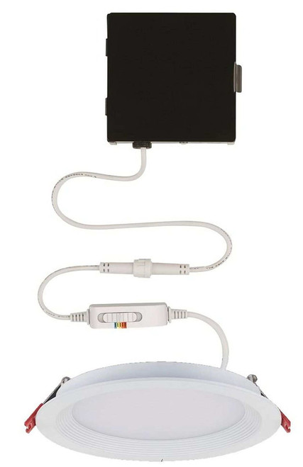 C E Slim Baffle 4 in. Color Selectable New Construction and Remodel Canless Recessed Integrated LED Kit