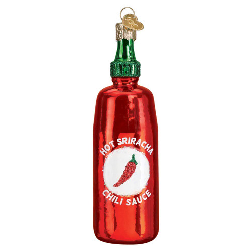 Old World Christmas Sriracha Sauce Glass Blown Ornaments for Christmas Tree