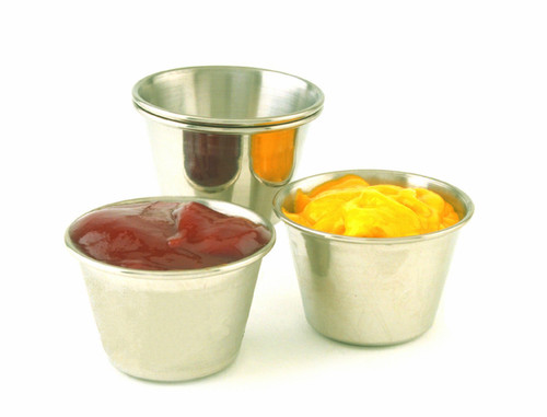 Crestware 2-Ounce Stainless Steel Sauce Cup, Package of 12