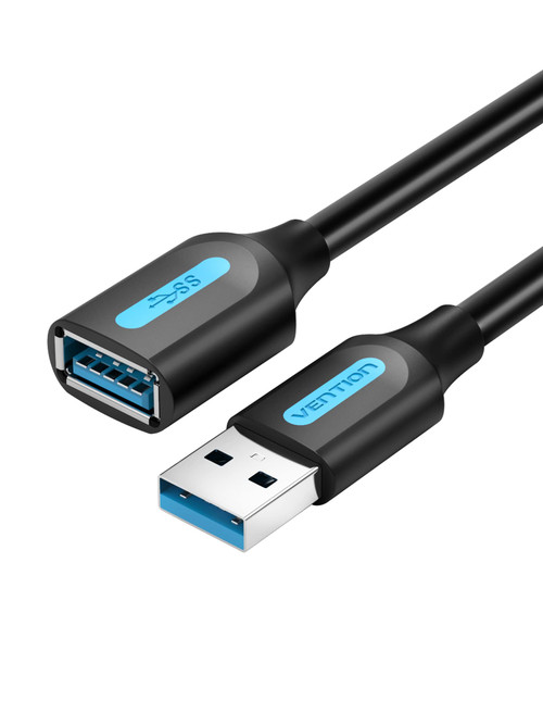 VENTION USB Extension Cable 6.6FT, USB 3.0 Extension Cord Male to Female Extender Cable High-Speed Data Transfer for Mouse, USB Keyboard, Flash Drive, Hard Drive, Camera, Printer