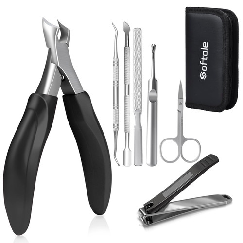 Toenail Clippers for Thick Nails 7 Pcs, Super Sharp Podiatrist Toe Nail Clippers for Thick & Ingrown Toenails, Professional Toenail Removal Kit for Ingrown Manicure, Pedicure, Men, Women, Seniors Toenail Clippers for Thick Nails 7 Pcs, Super Sharp Podiatrist Toe Nail Clippers for Thick & Ingrown Toenails, Professional Toenail Removal Kit for Ingrown Manicure, Pedicure, Men, Women, Seniors