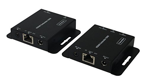 aCompatible HDMI Extender over Single Cat5e/6 UTP Cables Supports 1080P Resolution up to 50m/164ft Distance with IR Control (Transmitter + Receiver)