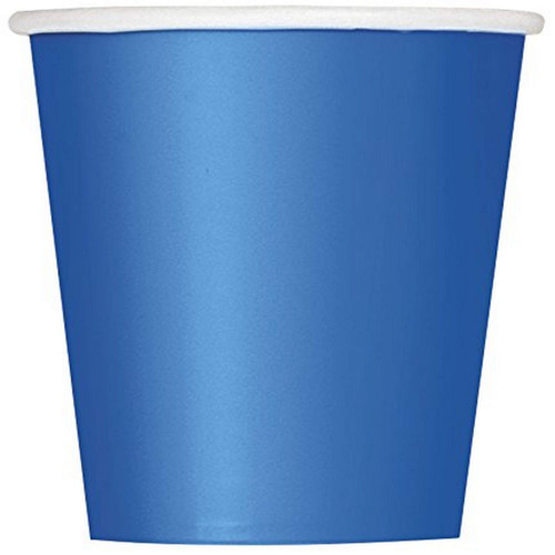 Unique Solid Paper Cups, 9oz, Royal Blue
