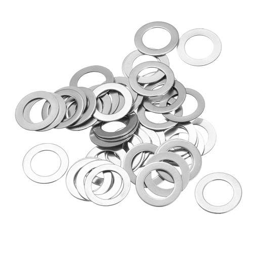 uxcell M10 304 Stainless Steel Flat Washers, 50pcs 10x16x0.5mm Ultra Thin Flat Spacers for Screw Bolt, Electronic Repair, Automotive