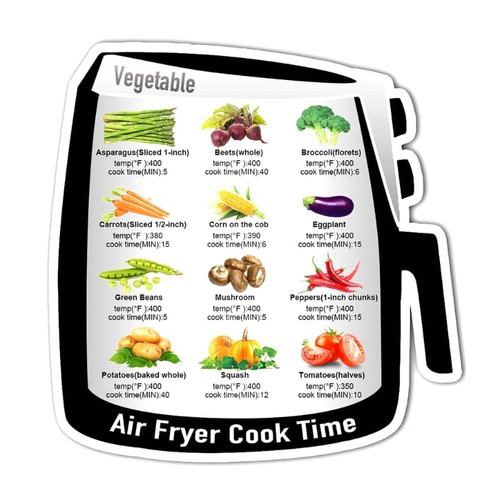 Air Fryer Magnetic Cheats Sheet Cooking Time Cheats Sheet Chart Fridges Magnet Guide Cookbook Air Fryer Accessories Air Fryer Accessories